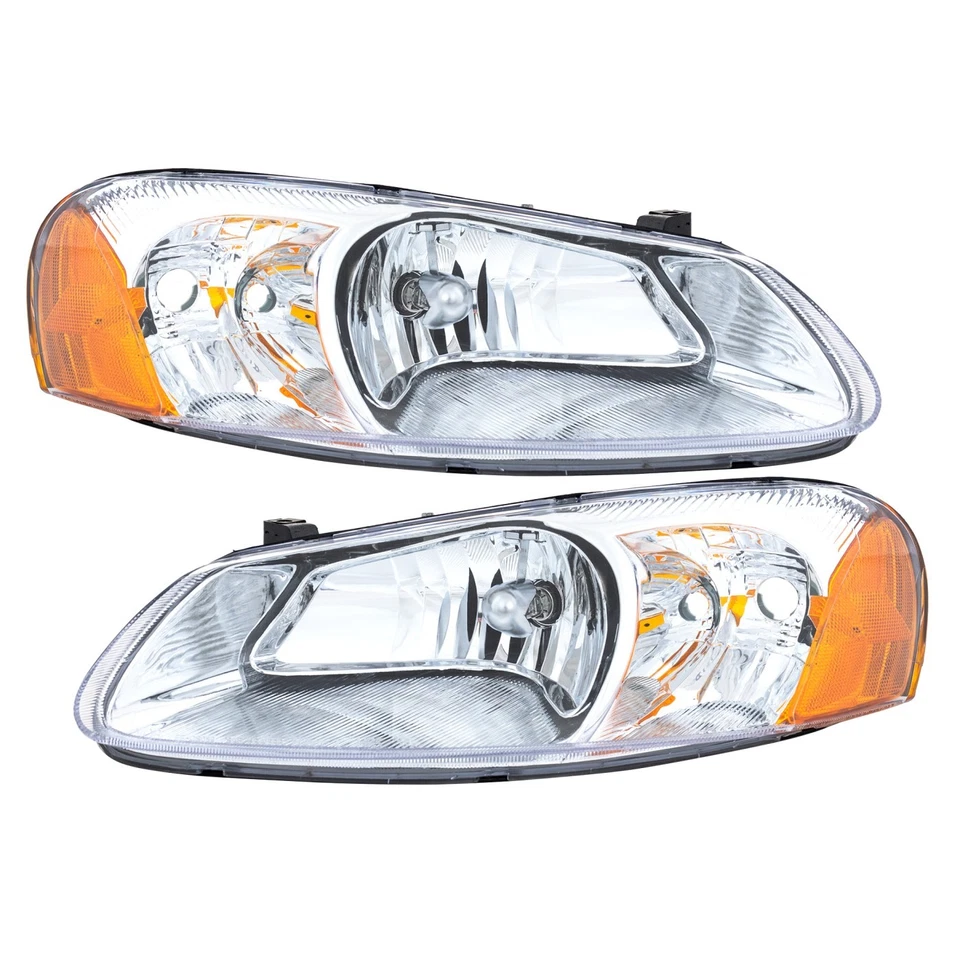 Headlight Set For 01-06 Dodge Stratus 01-03 Chrysler Sebring Halogen LH & RH 2Pc - Image 1 of 4