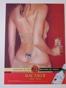 2001 BACARDI~ Librarian by day -Bacardi by Night  print ad - Picture 1 of 1
