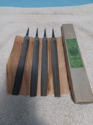 Vintage Nicholson  4 Count  10" Half Round Bastard Files Made In USA  New - Image 1 of 4