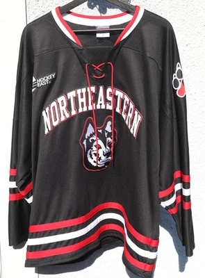 Camiseta deportiva de hockey sobre hielo Champion Northeastern Huskies de colección años 90 talla M hecha en EE. UU. negra Foto 1 de 4