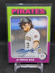 2024 Topps Heritage Ji Hwan Bae Real One Auto Autograph #ROA-JB Pirates On Card - Picture 1 of 2