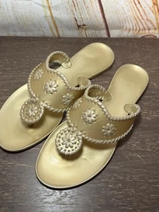 Jack Rogers Jacks Jelly sandals flip flops Gold Women’s 7 M Waterproof PVC NEW - Picture 1 of 5