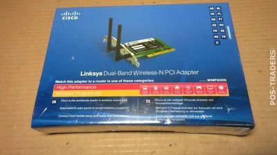 Linksys CISCO WMP600N Wireless-N PCI Adapter with Daul-Band 300Mbps NEW NEU NEUF - Bild 1 von 2