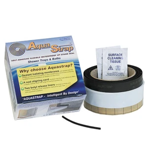 Aquastrap Dichtleiste Duschwannendichtung Fliese UpStand flexibel Flexi Baddichtung - Bild 1 von 5