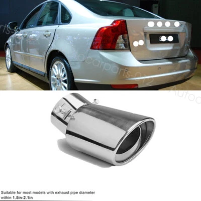 For Volvo S40 2004-2012 Chrome Car Exhaust Pipe Tip Muffler Stainless Steel Foto 1 de 4