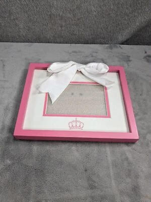 Целевая розовая принцесса с белым бантом рамка для картин 4x7"" - Изображение 1 из 4