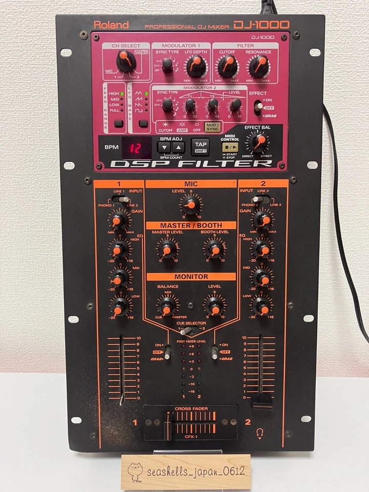 Roland DJ-1000 Mezclador DJ de 2 Canales Ecualizador de 3 Bandas Efectos DSP MIDI MIJ Usado Desde JAPÓN Foto 1 de 4