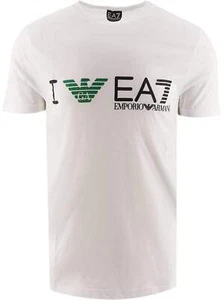EA7 Mens White Short Sleeve T-Shirt - Picture 1 of 2