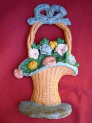 Cesta de flores Hubley de hierro fundido vintage - años 50 Foto 1 de 4