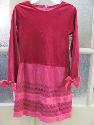 Vestido de terciopelo rojo para niñas - Talla 5 - Usado en excelente estado Día de San Valentín Foto 1 de 3