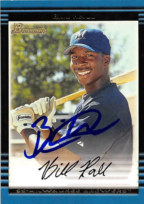 Bill Hall autographed Baseball Card (Milwaukee Brewers, FT) 2002 Bowman #123 - Image 1 of 1