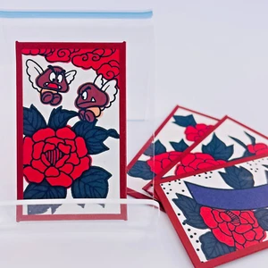 Goomba Club Nintendo Super Mario Hanafuda Playing Cards 4-sets Red Limited Japan - Picture 1 of 9