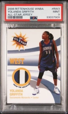2006 Rittenhouse WNBA Yolanda Griffith All Star Jersey PSA 9 3 color - Image 1 of 2