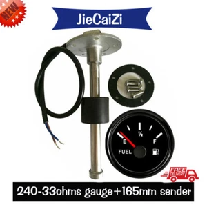 52mm black car fuel level gauge with sender 240-33Ohms oil tank level for marine - Picture 1 of 10