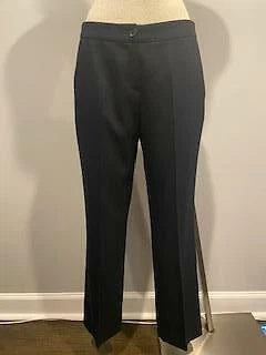 Pantalones Rena Lange Azul Marino Lana Nuevos con Etiquetas Bolsillos Calce Plano 6 EE. UU. 36 D 10 GB Foto 1 de 4