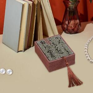 Boîte pendentif emballage taille compacte tissu vintage bracelet organisateur de rangement