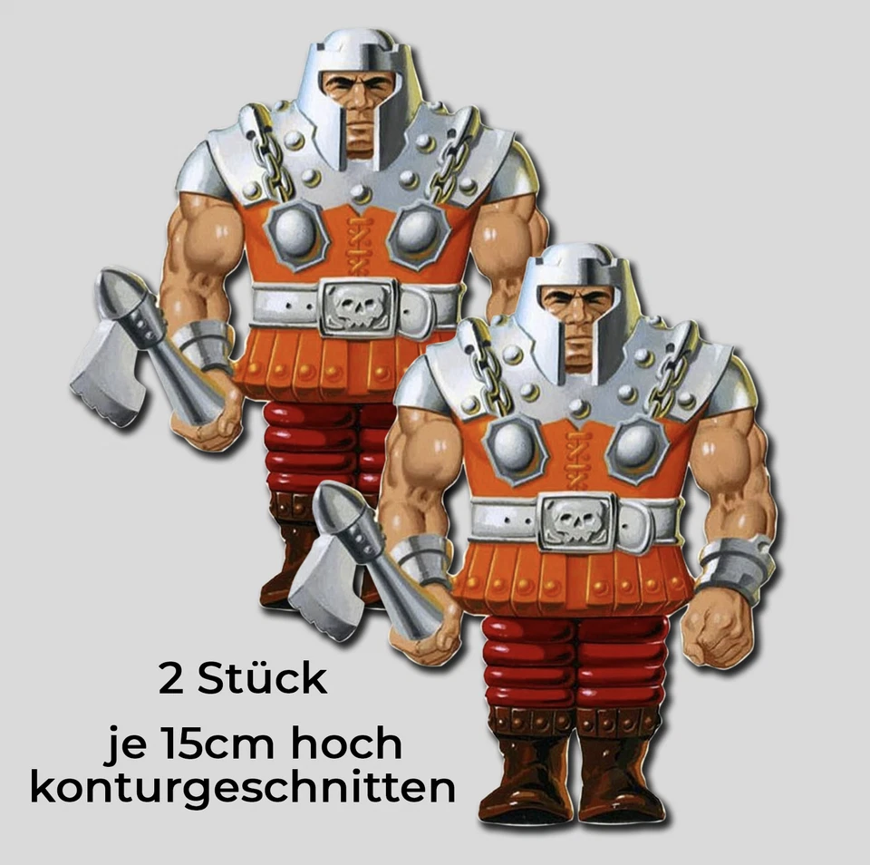 Motu Masters of the Universe Aufkleber He-Man 80er Jahre Kult RAMMAN 15cm hoch
