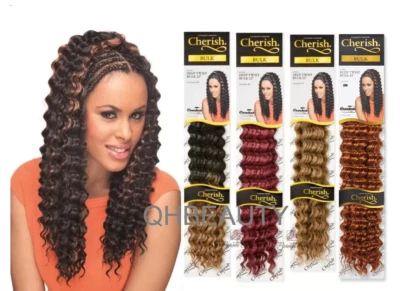 CHERISH SYNTHETIC BULK CROCHET CURLY HAIR EXTENSION BRAIDS - DEEP TWIST 22 INCH - Image 1 of 4