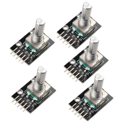 5pcs KY-040 Rotary Encoder Module Knob Push Button w Theaded Shaft + Nut Arduino - Image 1 of 4