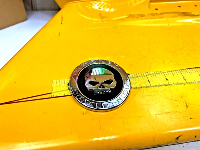 HD OEM Harley 3" inch Willie G Skull Decorative Medallion - Image 1 of 4