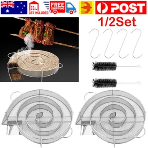 1/2 Set BBQ Smoke Generator Cold Hot Grill Smoker Stainless Steel Smoke Basket - Picture 1 of 11
