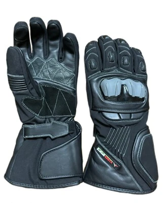 摩托车 摩托车 冬季指关节保护手套 适用于中性皮革 Cordura。 — 第 1/4 张图片