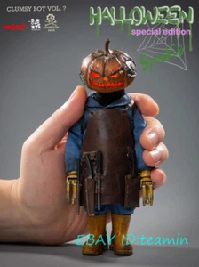 Whycat GEARHEADTOYS ClumsyBot Halloween Edition Pumpkin Head 1/6 Action Figure - Picture 1 of 4