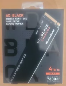 NEW Western Digital BLACK SN850X 4TB M.2 2280 PCIe Gen4 x4 Solid State PS5 - Picture 1 of 5