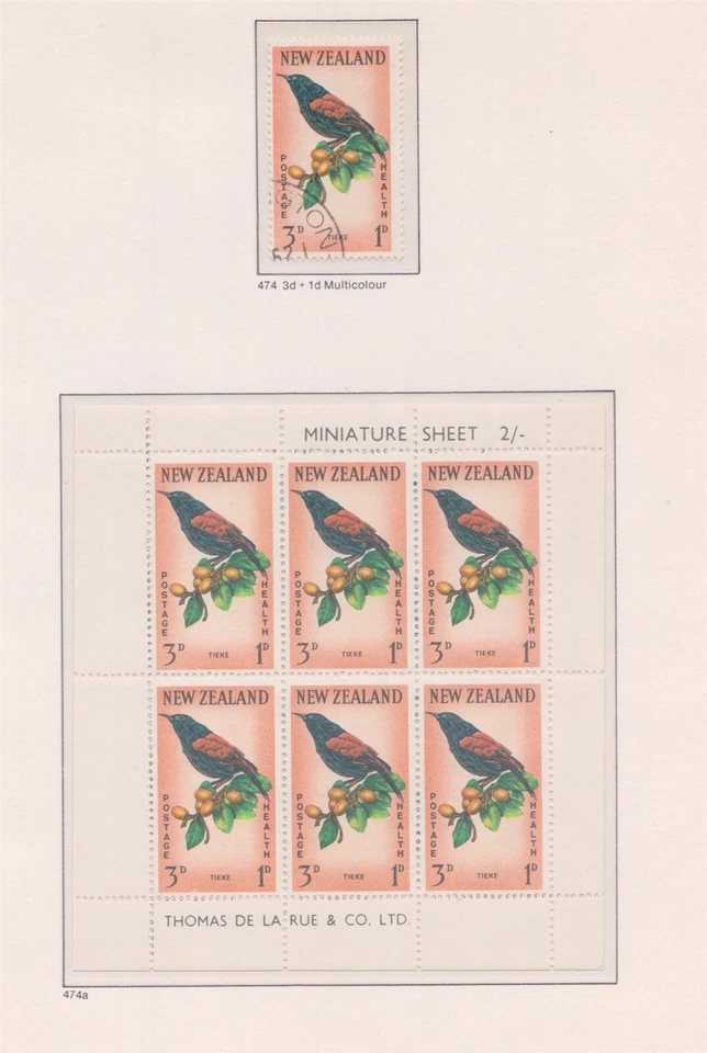 (F187-29)1962 NZ 3d health stamp &M/S F/U& MUH (some perforation separation)(AD) — 第 1/1 张图片