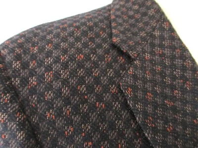 Chaqueta Blazer De Colección Años 50 60 Richman Bros Negra Óxido Geométrica Tejido de Cesta Tweed 40 Foto 1 de 4