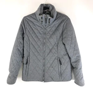 Obermeyer Womens Puffer Jacket Quilted Full Zip Pockets Gray Size L - Picture 1 of 9