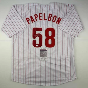 Autographed/Signed Jonathan Papelbon Philadelphia Pinstripe Jersey JSA COA - Picture 1 of 4