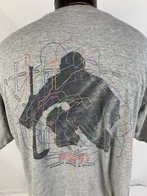 Camiseta ESPN De Colección Para Hombre XL Gris Algodón Hecha en EE. UU. Promo Camiseta Logo Crew Deportes Foto 1 de 4