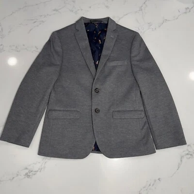 Blazer Lauren Ralph Lauren Mujer 16R Gris Tejido 2 Botones Faisán Forrado Carrera Foto 1 de 4