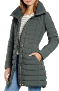 WOMENS SIZE XXS BERNARDO COMPACT DOWN & PRIMALOFT WALKER JACKET DEEP MOSS - Picture 1 of 11