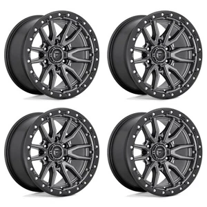 Fuel Rebel 6 Matte Gunmetal (4) 17x9 Wheels 6X139.7 +1MM Offset For Ford GM - Picture 1 of 4