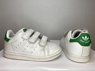 Adidas Originals Stan Smith White Green Toddler Size 7K Foto 1 de 4