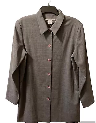 Blazer World's Apart Gris Oscuro Academia Traje Chaqueta Talla M Minimalista De Colección Lana Foto 1 de 4