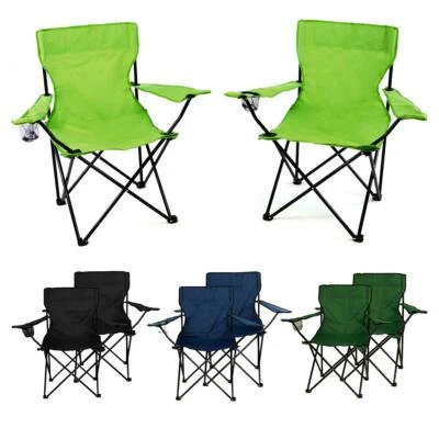 DILEGO 2er Set Campingstuhl Angelstuhl Faltstuhl Farbe wählbar Faltbar bis 120kg Tasche