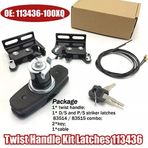 New Twist Handle Kit Latches 113436 for Leer Truck Cap 100XQ 100XL 100XR - Picture 1 of 15