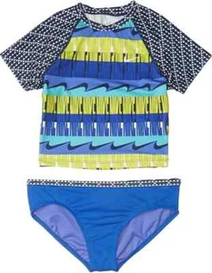 Nike Girl's Clash Crop Top Bikini Set Size Large L120444 - Picture 1 of 1