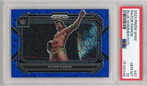 PSA 10 #01/11 2023 Panini WWE Prizm Razor Ramon Blue Shimmer FOTL #67 SSP - Bild 1 von 2