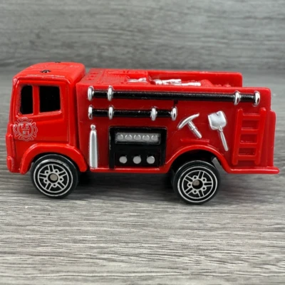 1/64 Maisto Red Fire Truck Emergency Pump Car F.D. No. 1 Red Toy Vehicle Loose - Image 1 of 4