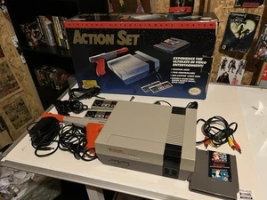 Nintendo NES Action Set (NES)Works Tested Console Bundle Foam🔥 - Picture 1 of 13