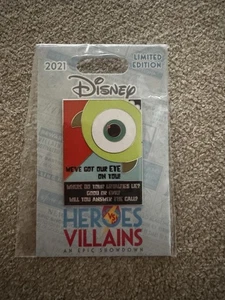Disney Pin Heroes vs. Villains Monster Inc. Mike LE2000 We've Got Our Eye On You - Picture 1 of 3