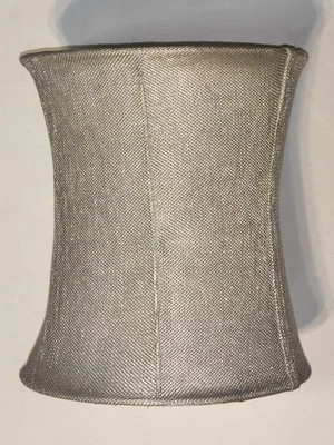 灯罩银色微光灰色10x9英寸现代鼓锥形灯罩漂亮 — 第 1/2 张图片