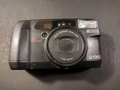 Antiga Ricoh Q-130Z com Lente 38-130mm Câmera de Filme 35mm Point & Shoot Não Testada Taiwan - Imagem 1 de 4
