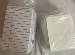 Bibliothek Kassenkarten 250 Stück und 70 selbstklebende Kartenfächer - Bild 1 von 3