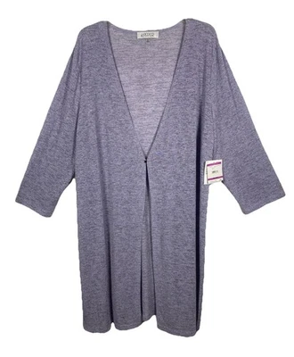 Kasper Women's 2X Light Grape Open Front Kimono Cardigan w/Clasp Closure NWT $89 - Image 1 of 4