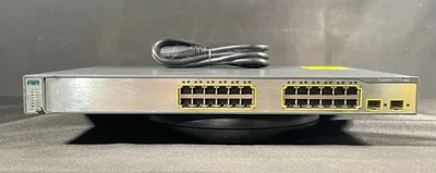 Cisco Catalyst WS-C3750-24TS-S 24 Port Ethernet Switch -Same Day Shipping - Image 1 of 4